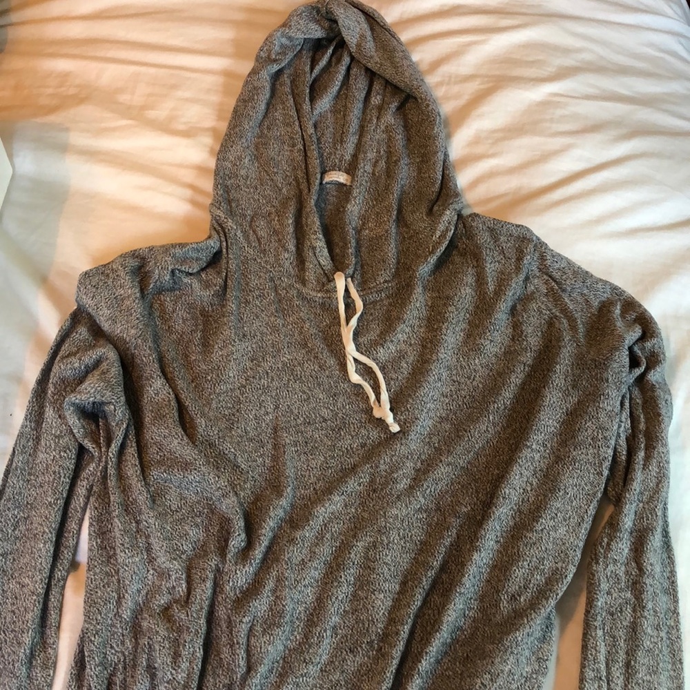 Grey hooded sweatshirt